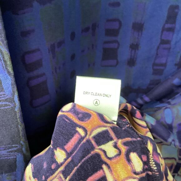 Twelfth Street By Cynthia Vincent Silk Cardigan Blue Orange Women’s Size Small - Picture 5 of 11